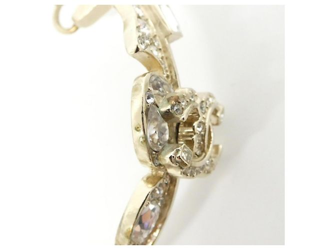 Orecchini a clip Chanel Clear and Gold D'oro - vista 5