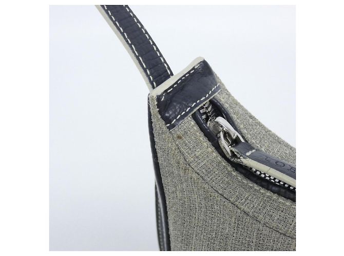Borsa a tracolla Loewe Blu Navy e Grigio Pelle e Tela Marrone - vista 4