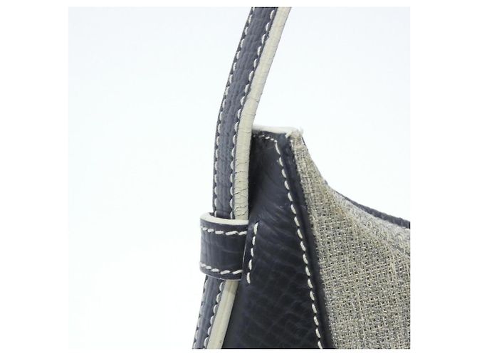 Borsa a tracolla Loewe Blu Navy e Grigio Pelle e Tela Marrone - vista 6