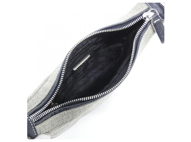Borsa a tracolla Loewe Blu Navy e Grigio Pelle e Tela Marrone - vista 8