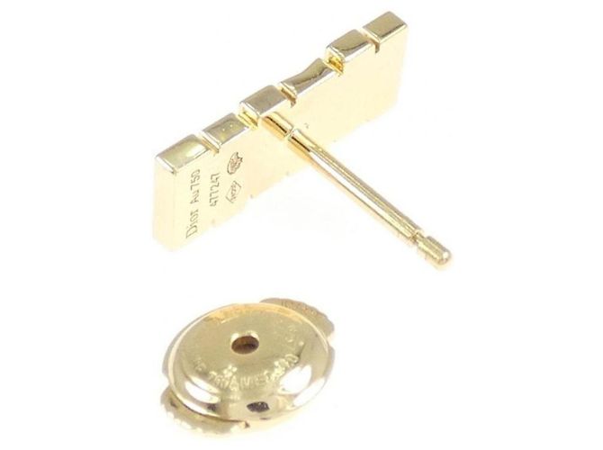 Orecchini a lobo Christian Dior in oro giallo 18K e diamanti - vista 3