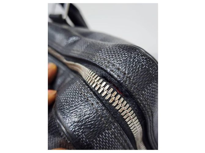 Borsa con manico Louis Vuitton Damier Graphite Nero/Grigio - vista 10