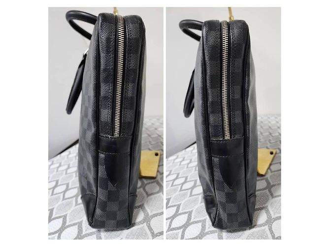Borsa con manico Louis Vuitton Damier Graphite Nero/Grigio - vista 5