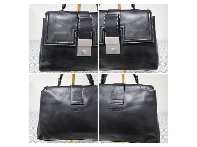 Bottega Veneta Piazza Lederhandtasche Schwarz - Ansicht 7