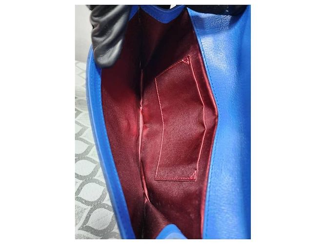 Yves Saint Laurent Clutch de Piel Saint Laurent Azul - vista 11