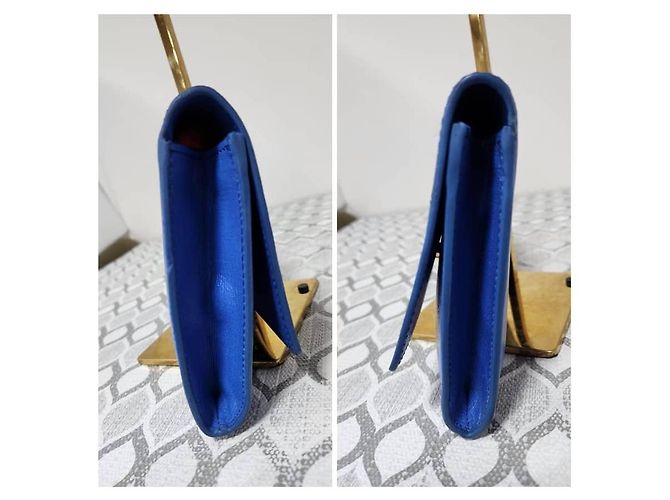 Yves Saint Laurent Clutch de Piel Saint Laurent Azul - vista 5