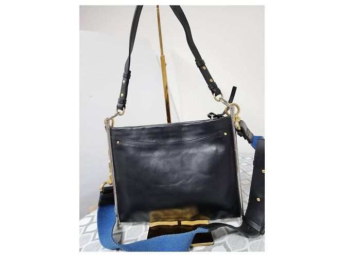 Borsa a tracolla Roy in pelle Chloé Nera Nero - vista 13