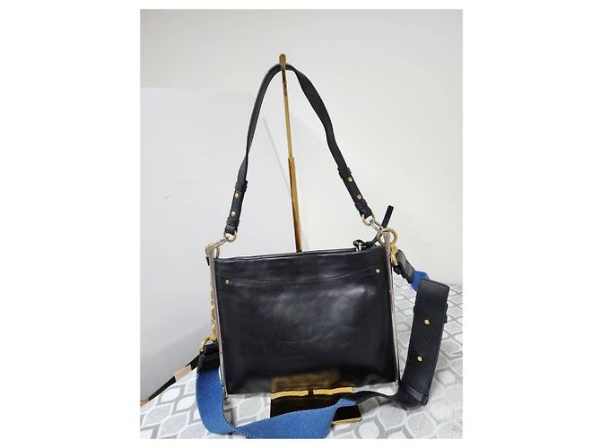 Borsa a tracolla Roy in pelle Chloé Nera Nero - vista 4