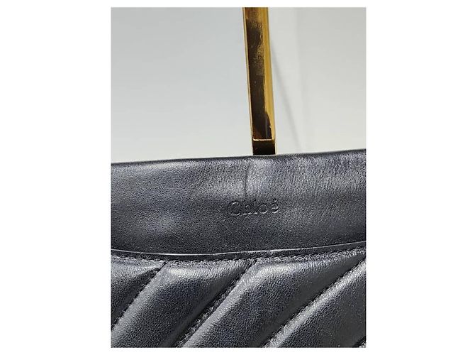 Borsa a tracolla Roy in pelle Chloé Nera Nero - vista 9