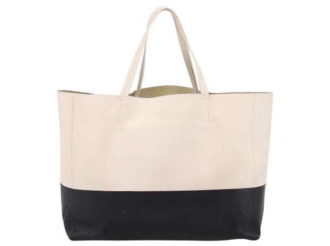 Céline Celine Cabas Leather Large Branco - vista 2