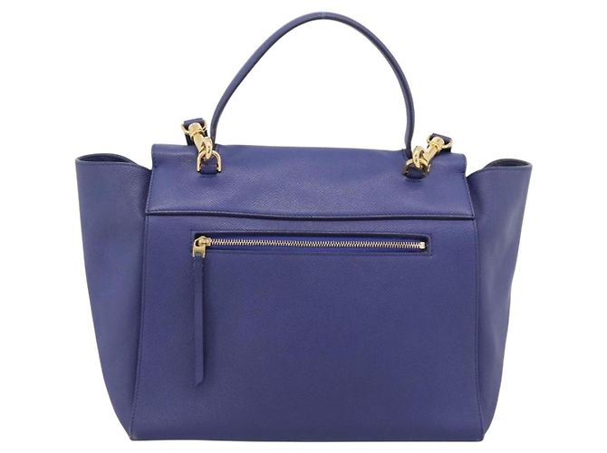 Céline Cinturón Celine de cuero Large Azul - vista 2