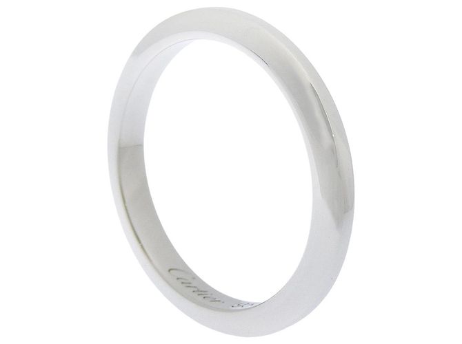 Cartier 1895 Ehering Platin 2mm Silber - Ansicht 2