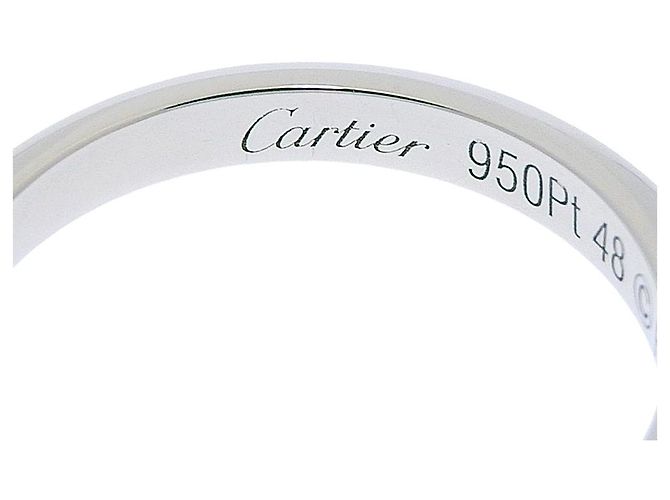Cartier 1895 Ehering Platin 2mm Silber - Ansicht 4