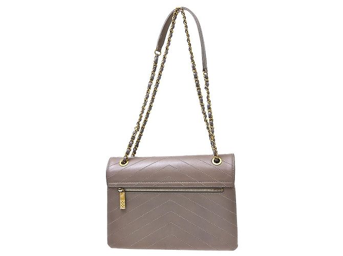 Chanel Envelope Compartment Flap Chevron Calfskin Medium Porpora - vista 2