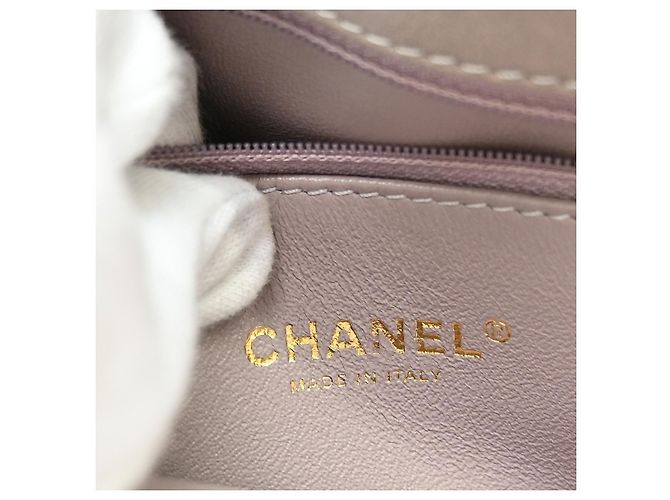 Chanel Envelope Compartment Flap Chevron Calfskin Medium Porpora - vista 4