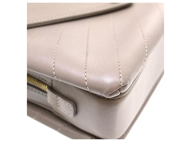 Chanel Envelope Compartment Flap Chevron Calfskin Medium Porpora - vista 7