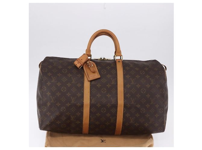LOUIS VUITTON Monogram Keepall 50 Boston Bag M41426 LV Auth 196098A Monogramma - vista 12
