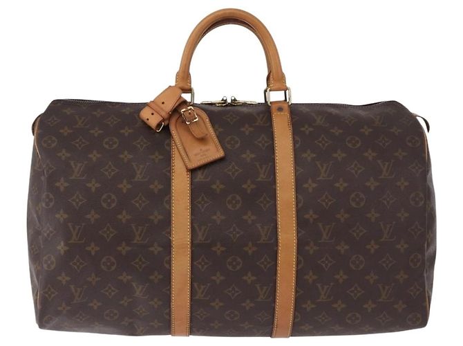 LOUIS VUITTON Monogram Keepall 50 Boston Bag M41426 LV Auth 196098A Monogramma - vista 13