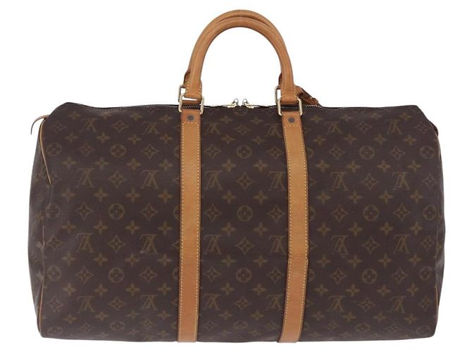 LOUIS VUITTON Monogram Keepall 50 Boston Bag M41426 LV Auth 196098A Monogramma - vista 2
