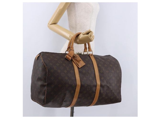 LOUIS VUITTON Monogram Keepall 50 Boston Bag M41426 LV Auth 196098A Monogramma - vista 25