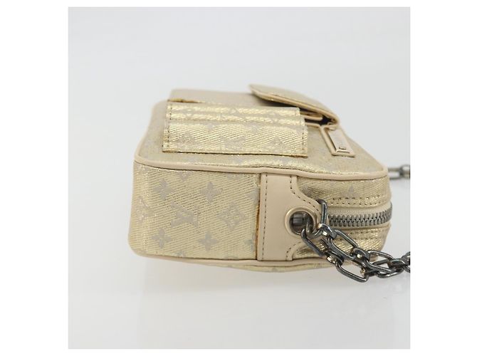 LOUIS VUITTON Monogram Shine McKenna Shoulder Bag Gold M92363 LV Auth 195998V D'oro - vista 3