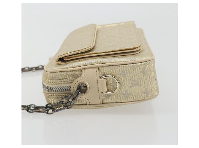 LOUIS VUITTON Monogram Shine McKenna Shoulder Bag Gold M92363 LV Auth 195998V D'oro - vista 4