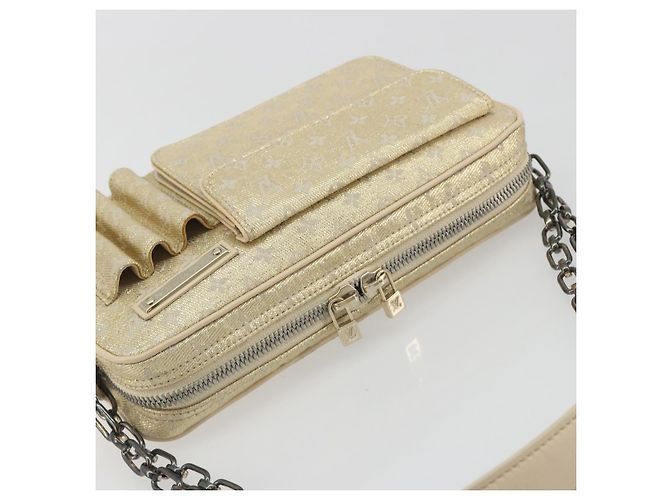 LOUIS VUITTON Monogram Shine McKenna Shoulder Bag Gold M92363 LV Auth 195998V D'oro - vista 6