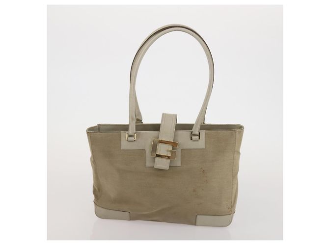 Borsa Tote GUCCI GG Canvas GG Supreme PVC 2 Set Beige Auth 190536 - vista 10