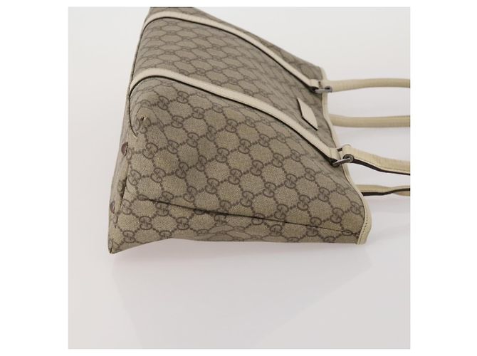 Borsa Tote GUCCI GG Canvas GG Supreme PVC 2 Set Beige Auth 190536 - vista 4