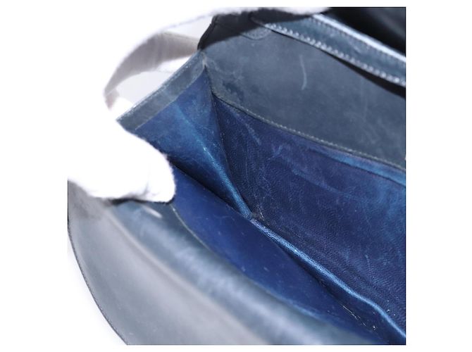 16 Céline Bolsa de Ombro CELINE Macadam Canvas PVC Navy Gold Auth 197504 Dourado Azul marinho - vista 18