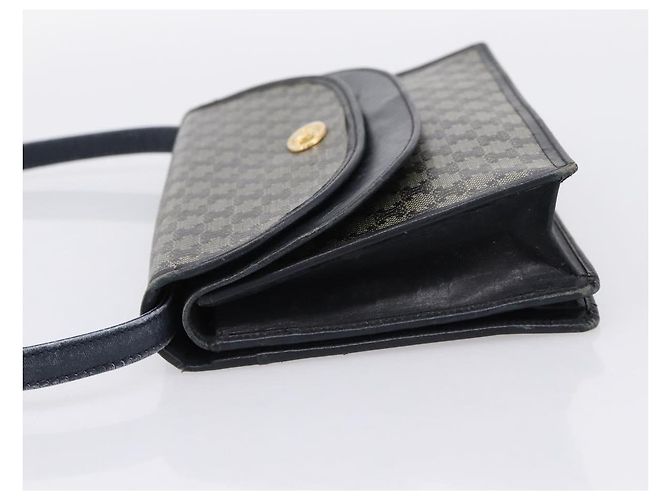 16 Céline Bolsa de Ombro CELINE Macadam Canvas PVC Navy Gold Auth 197504 Dourado Azul marinho - vista 4