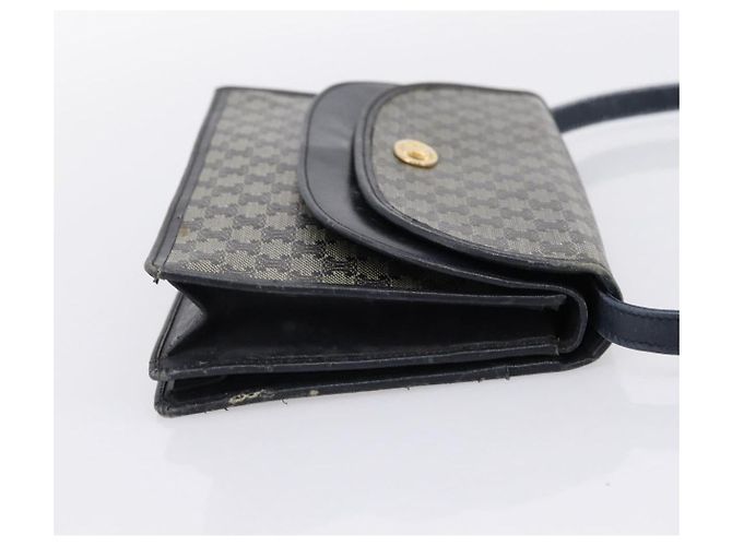 16 Céline Bolsa de Ombro CELINE Macadam Canvas PVC Navy Gold Auth 197504 Dourado Azul marinho - vista 5