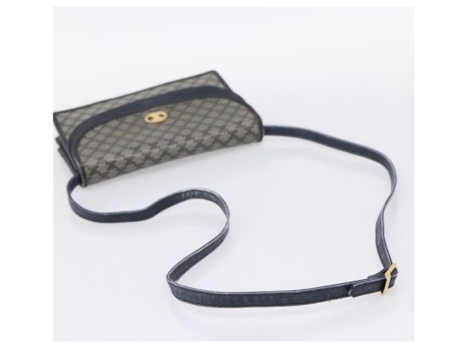 16 Céline Bolsa de Ombro CELINE Macadam Canvas PVC Navy Gold Auth 197504 Dourado Azul marinho - vista 7