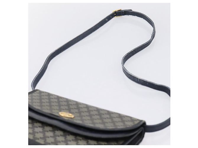 16 Céline Bolsa de Ombro CELINE Macadam Canvas PVC Navy Gold Auth 197504 Dourado Azul marinho - vista 8