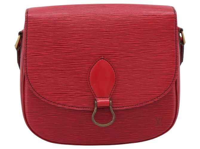 Borsa a tracolla LOUIS VUITTON Epi Saint Cloud GM Rossa M52197 LV Auth BA15197 Rosso - vista 13