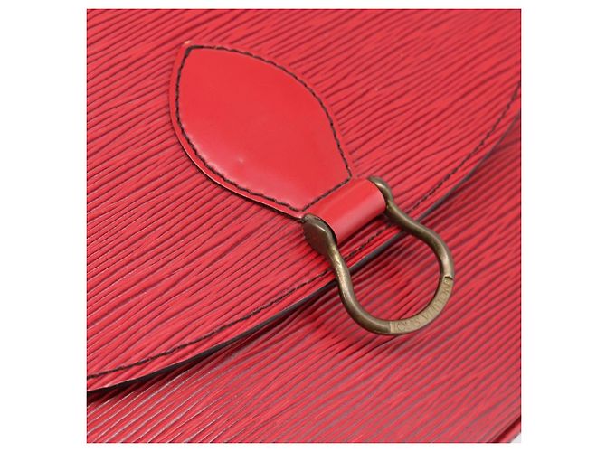 Borsa a tracolla LOUIS VUITTON Epi Saint Cloud GM Rossa M52197 LV Auth BA15197 Rosso - vista 18