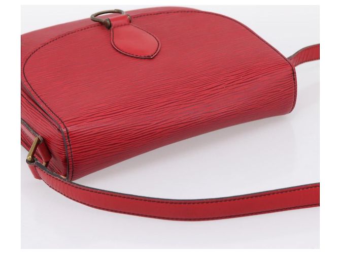 Borsa a tracolla LOUIS VUITTON Epi Saint Cloud GM Rossa M52197 LV Auth BA15197 Rosso - vista 6