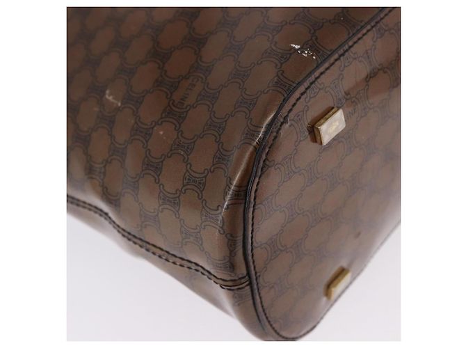 Céline Borsa a mano CELINE Macadam Canvas Vinyl Brown Gold Auth 195746 Marrone D'oro - vista 10