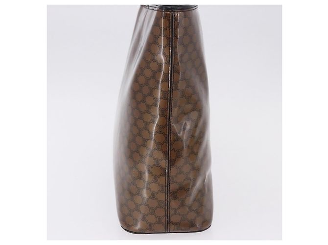 Céline Borsa a mano CELINE Macadam Canvas Vinyl Brown Gold Auth 195746 Marrone D'oro - vista 4