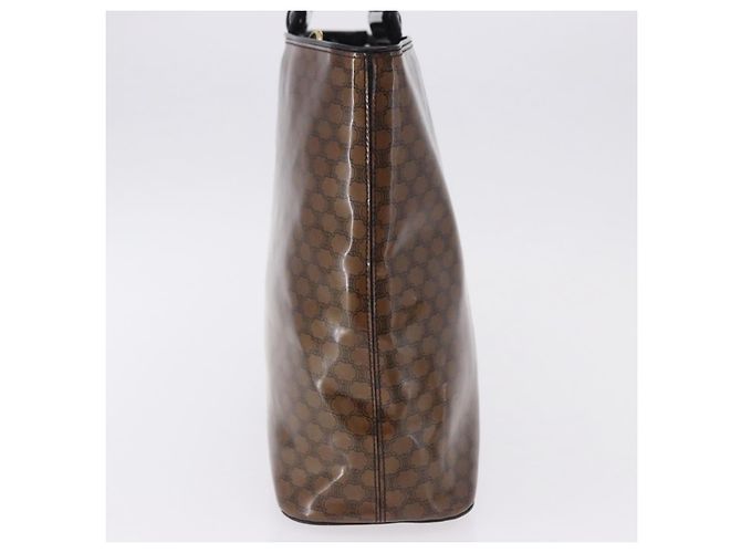 Céline Borsa a mano CELINE Macadam Canvas Vinyl Brown Gold Auth 195746 Marrone D'oro - vista 5