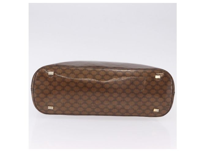 Céline Borsa a mano CELINE Macadam Canvas Vinyl Brown Gold Auth 195746 Marrone D'oro - vista 9