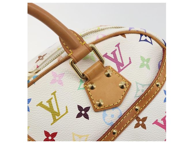 LOUIS VUITTON Monogram Multicolor Trouville Hand Bag White M92663 Auth BA14885V Bianco - vista 10