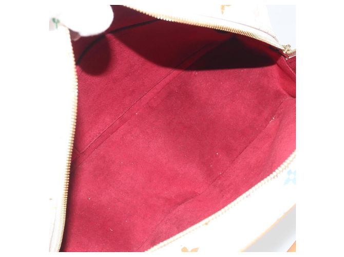 LOUIS VUITTON Monogram Multicolor Trouville Hand Bag White M92663 Auth BA14885V Bianco - vista 11