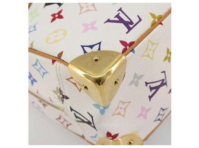 LOUIS VUITTON Monogram Multicolor Trouville Hand Bag White M92663 Auth BA14885V Bianco - vista 15