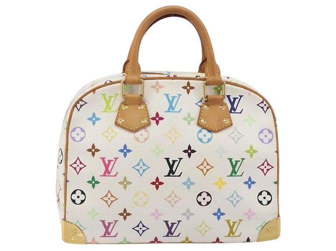 LOUIS VUITTON Monogram Multicolor Trouville Hand Bag White M92663 Auth BA14885V Bianco - vista 2