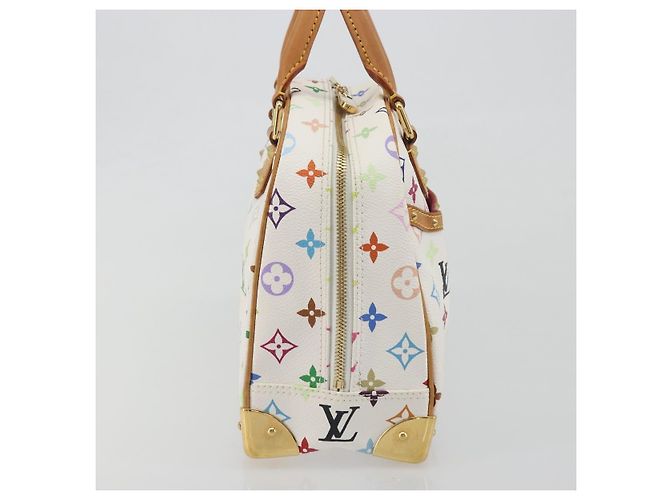 LOUIS VUITTON Monogram Multicolor Trouville Hand Bag White M92663 Auth BA14885V Bianco - vista 3