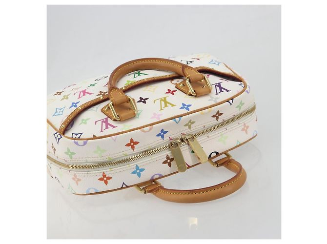LOUIS VUITTON Monogram Multicolor Trouville Hand Bag White M92663 Auth BA14885V Bianco - vista 6