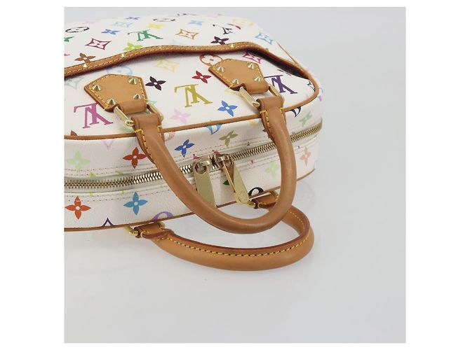 LOUIS VUITTON Monogram Multicolor Trouville Hand Bag White M92663 Auth BA14885V Bianco - vista 7