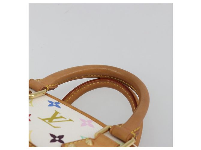 LOUIS VUITTON Monogram Multicolor Trouville Hand Bag White M92663 Auth BA14885V Bianco - vista 8