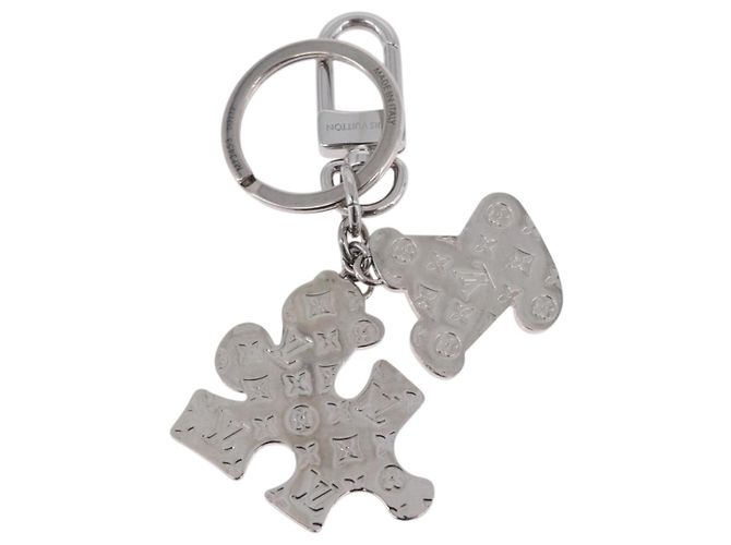 LOUIS VUITTON Portachiavi metal Silver MP3453 LV Auth BA15235V Argento - vista 3